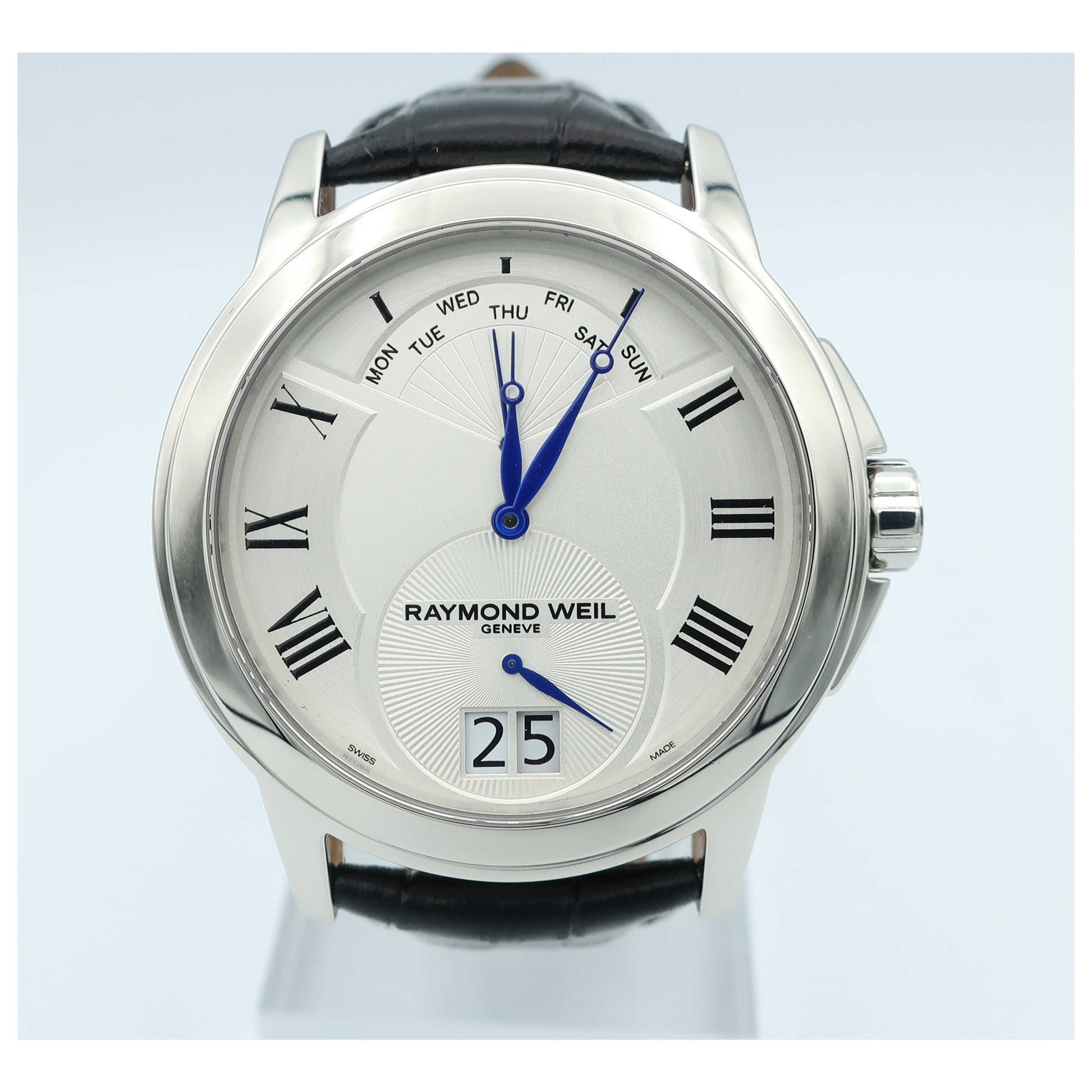 Front view of Raymond Weil Tradition Men's Swiss Quartz (Battery-Powered) Watch 9577-STC-00650-PO