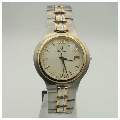 Front view of Bulova Dress Men's Swiss Quartz (Battery-Powered) Watch 95S10-SDV