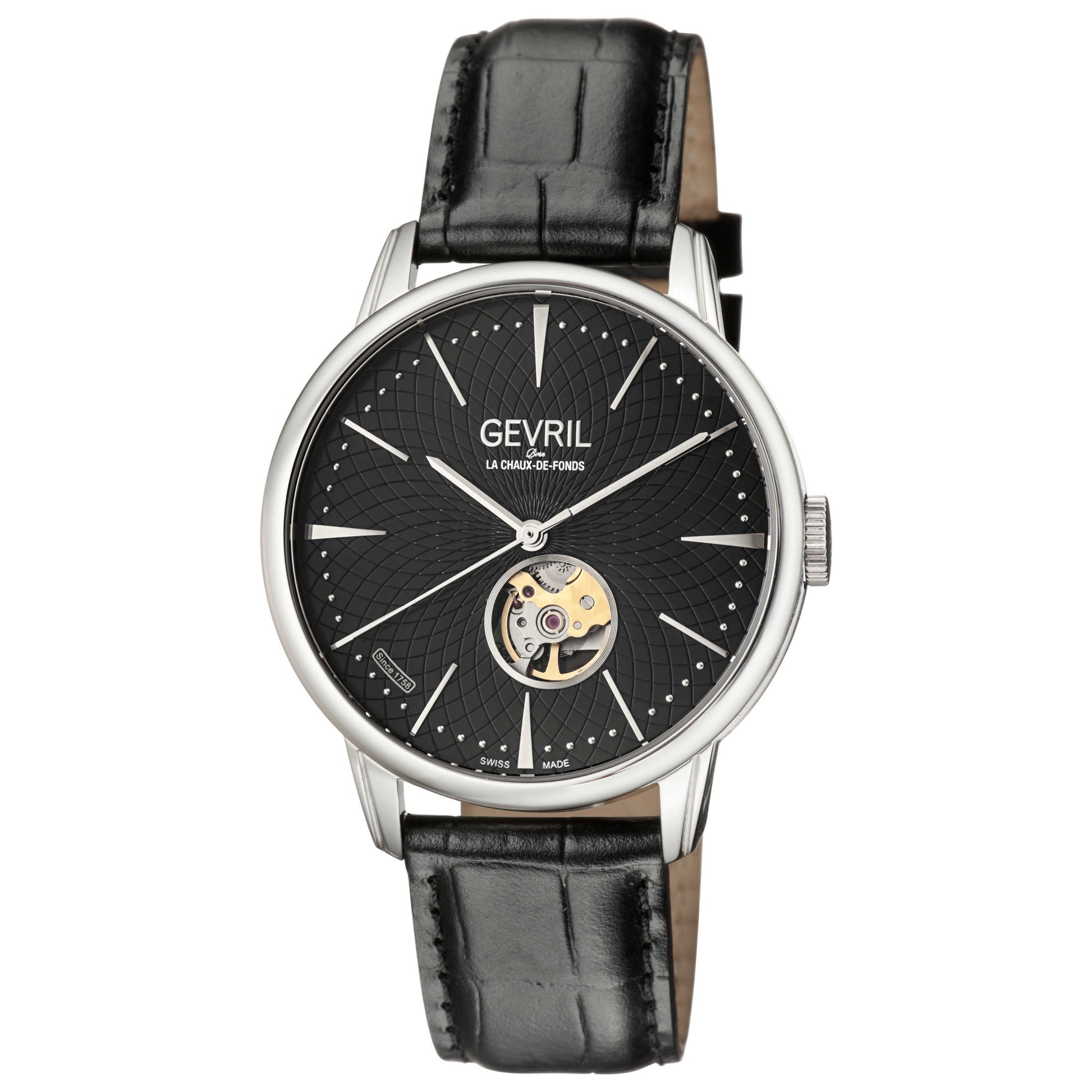 Front view of Gevril Mulberry Men's Automatic Watch 9600