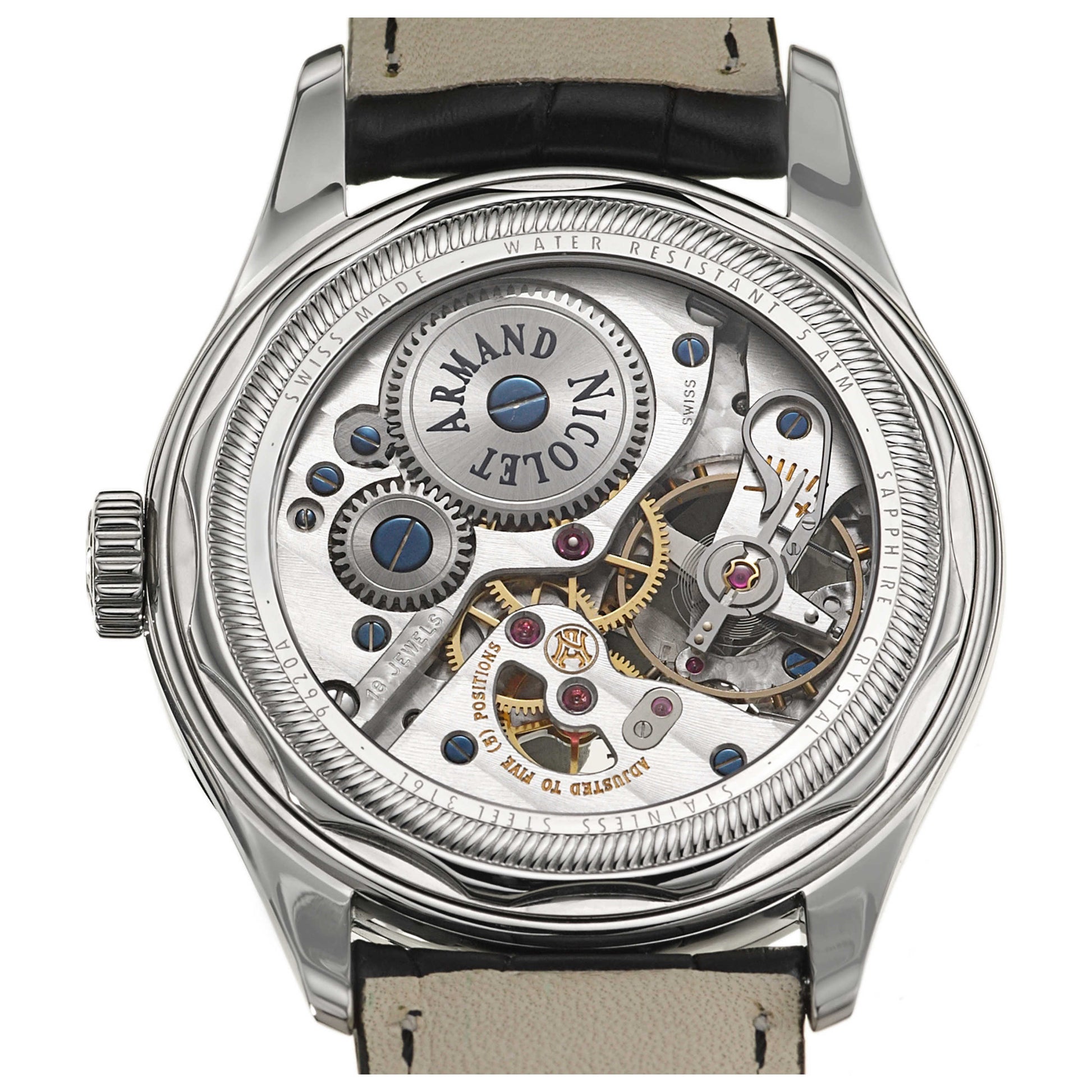 Armand Nicolet L08 Men's Manual-Wind Watch 9620A-NR-P713NR2 - Image #2