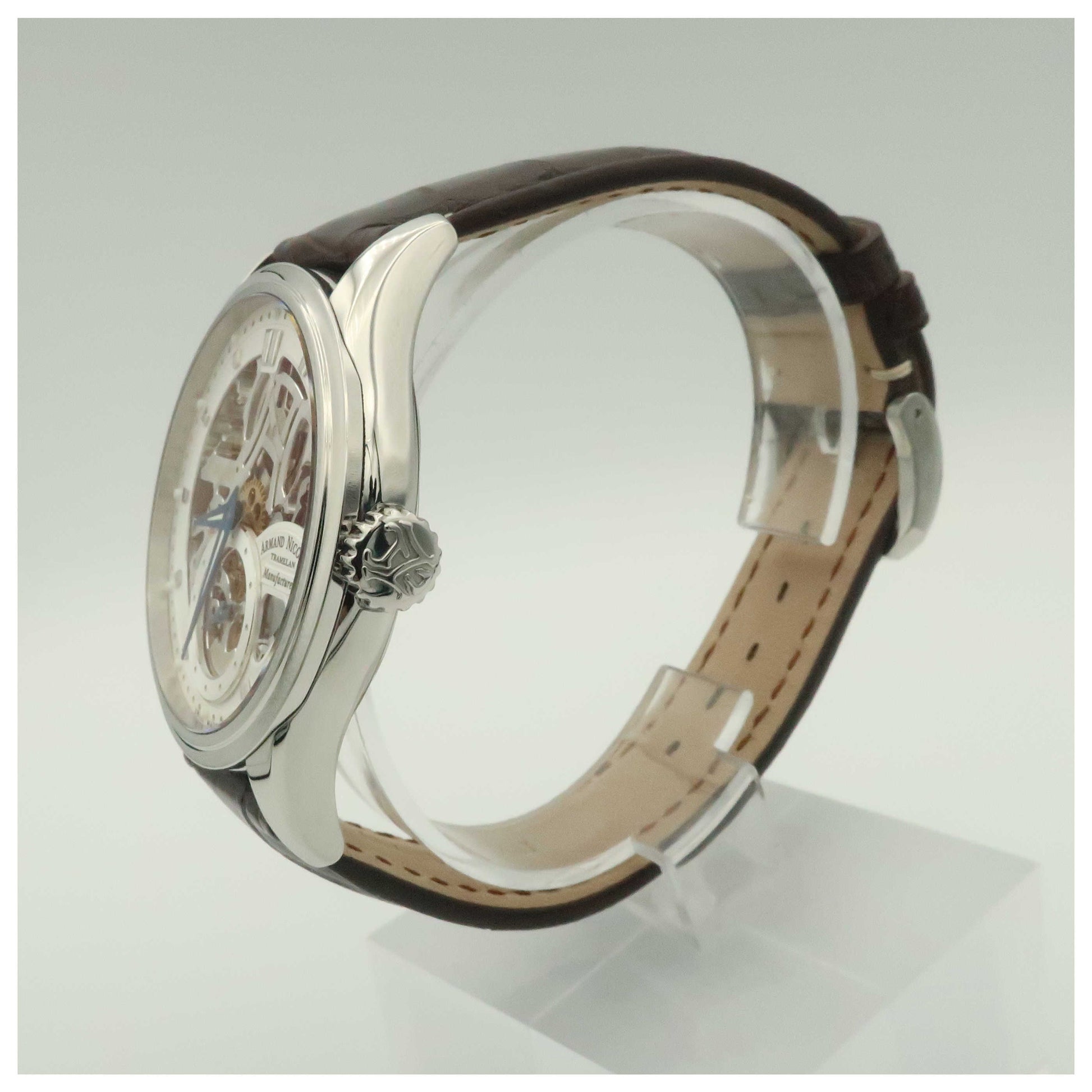 Armand Nicolet LS8 Men's Manual-Wind Watch 9620S-AG-P713MR2-PO - Image #4