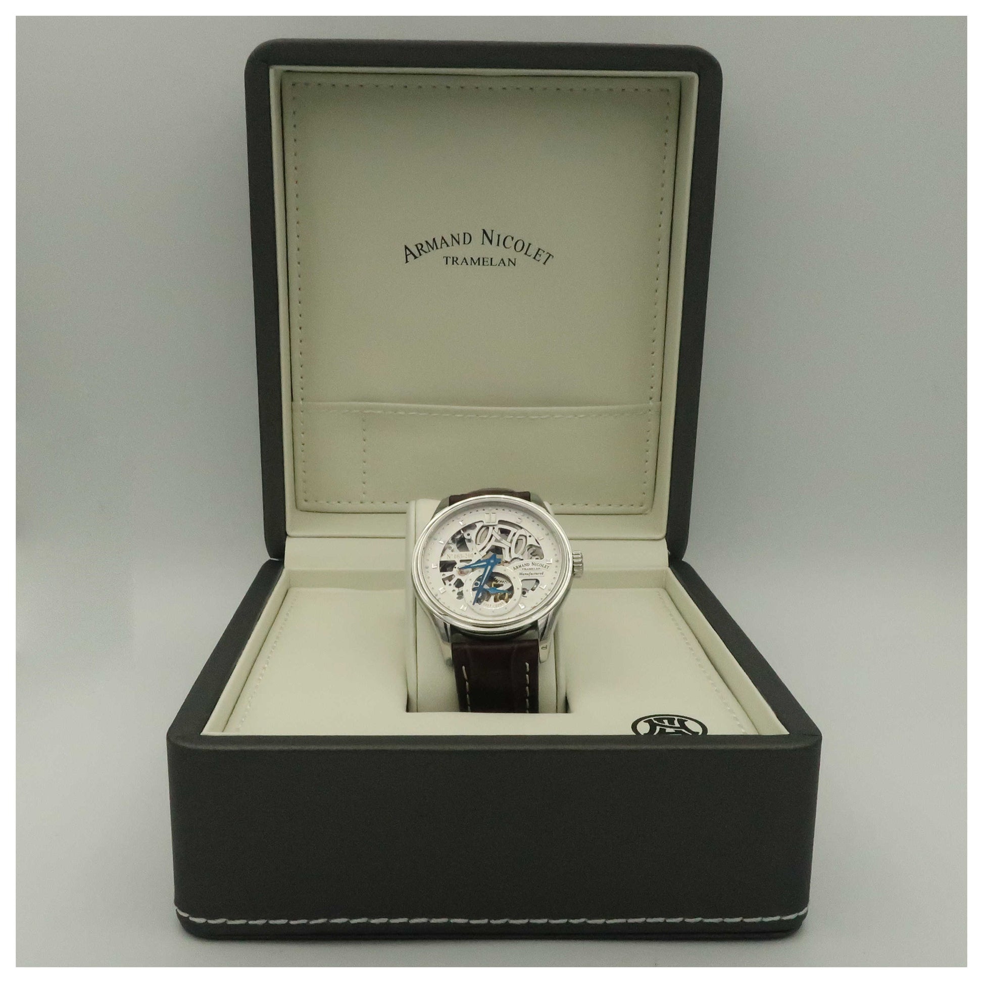 Armand Nicolet LS8 Men's Manual-Wind Watch 9620S-AG-P713MR2-PO - Image #6