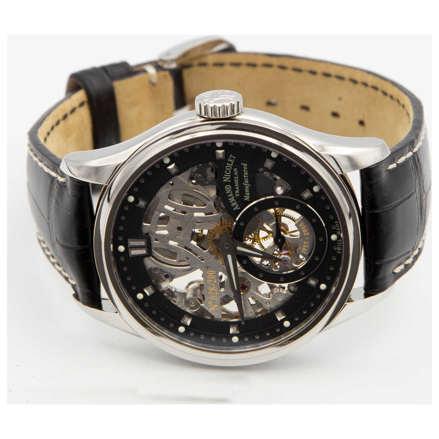 Armand Nicolet LS8 Men's Manual-Wind Watch 9620S-NR-P713NR2-SDV - Image #8