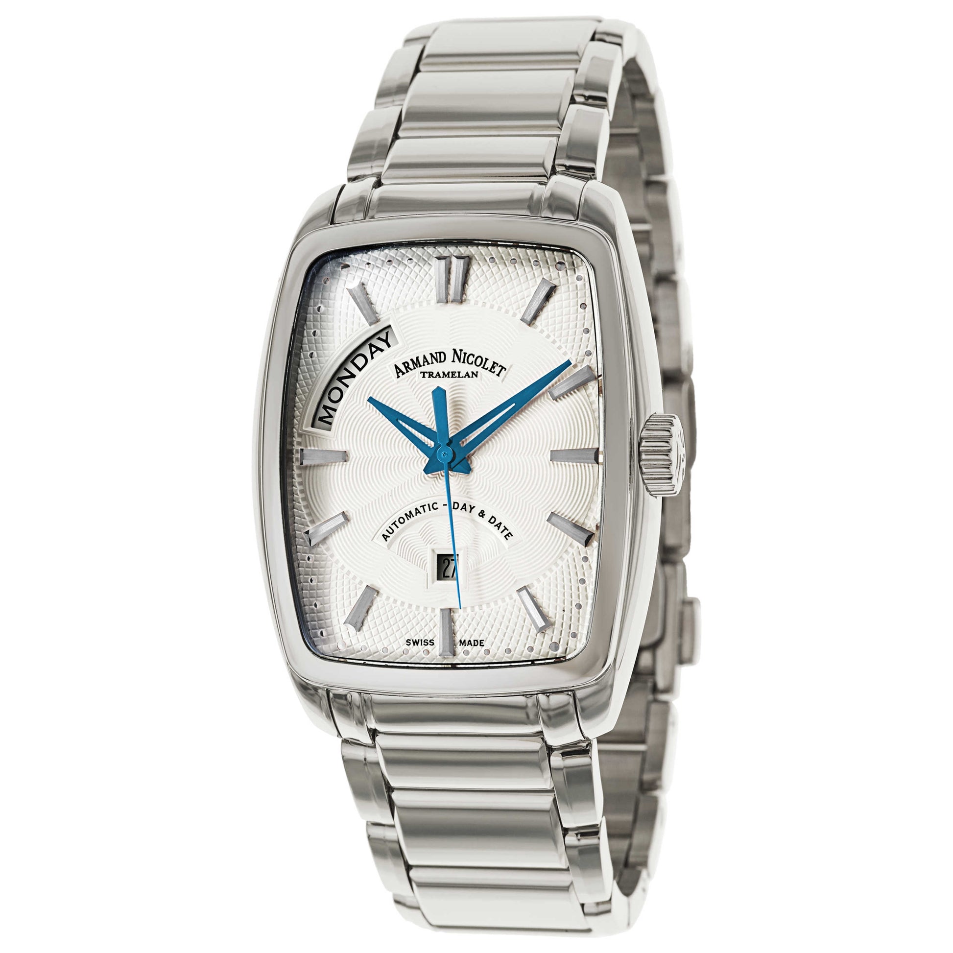 Front view of Armand Nicolet TM7 Men's Automatic Watch 9630A-AG-M9630