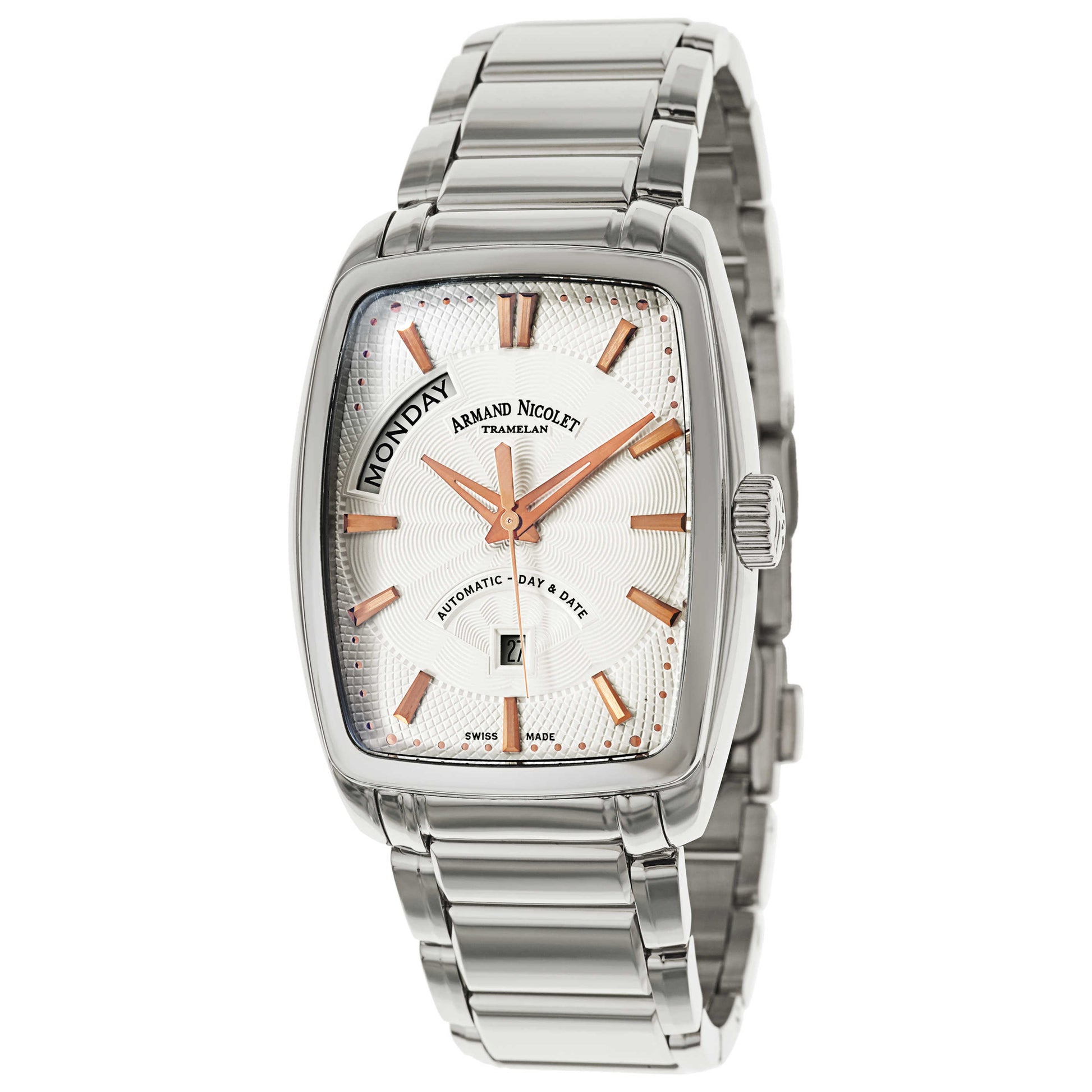 Front view of Armand Nicolet TM7 Men's Automatic Watch 9630A-AS-M9630