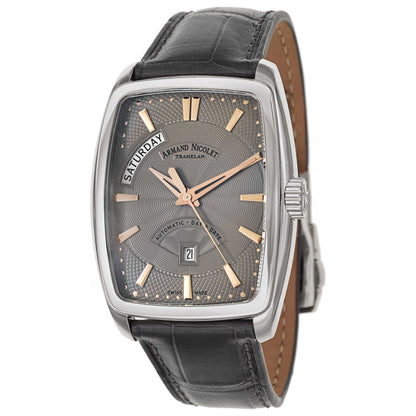 Front view of Armand Nicolet TM7 Men's Automatic Watch 9630A-GS-P968GR3