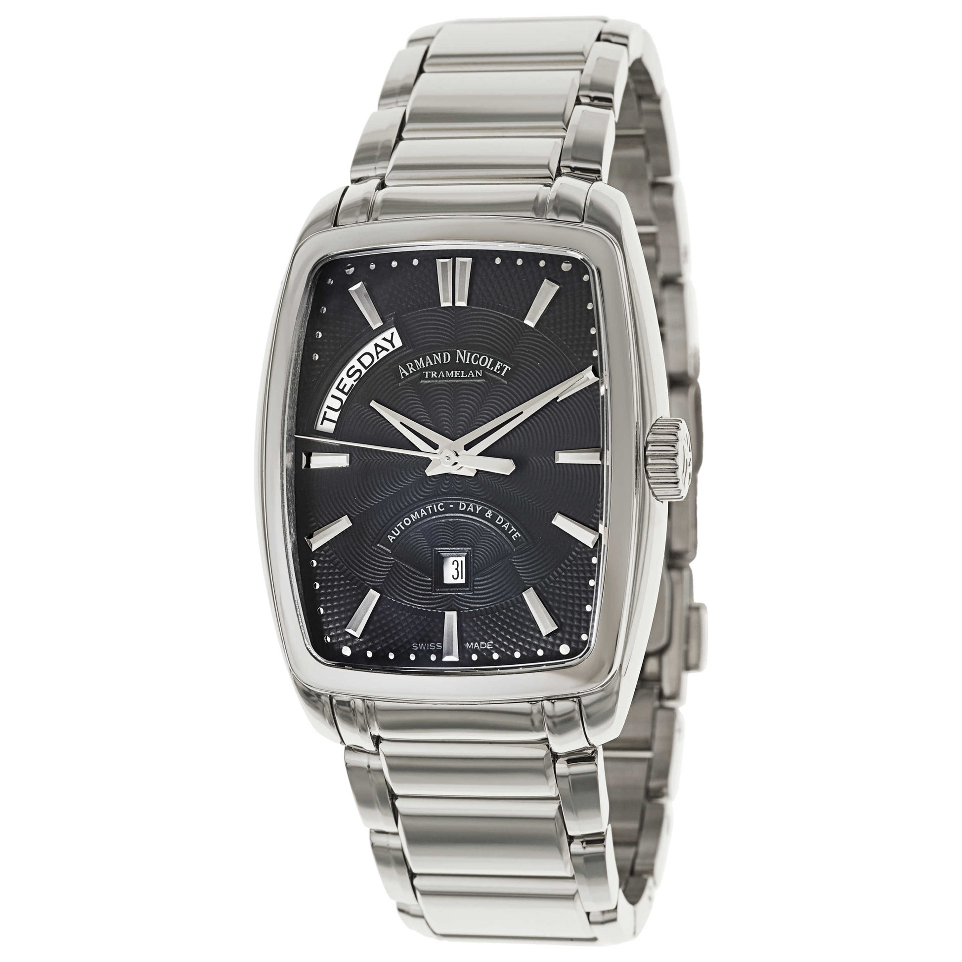 Front view of Armand Nicolet TM7 Men's Automatic Watch 9630A-NR-M9630