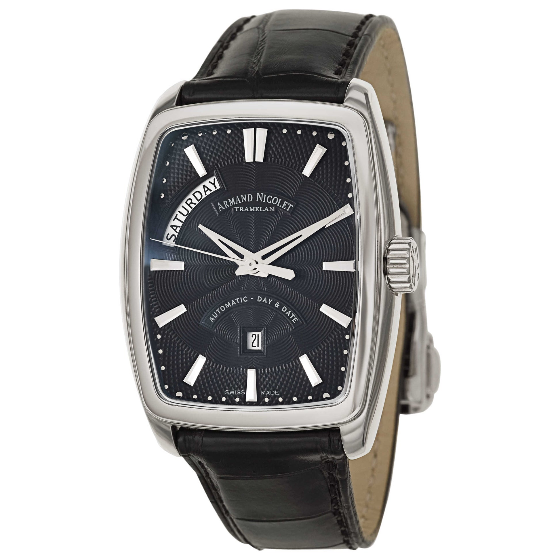 Front view of Armand Nicolet TM7 Men's Automatic Watch 9630A-NR-P968NR3
