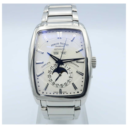 Front view of Armand Nicolet TM7 Men's Automatic Watch 9632A-AG-M9630-SDV
