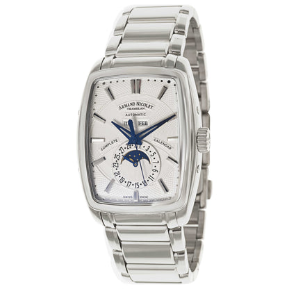 Front view of Armand Nicolet TM7 Men's Automatic Watch 9632A-AG-M9630