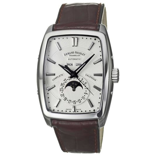 Front view of Armand Nicolet TM7 Men's Automatic Watch 9632A-AG-P968MR3