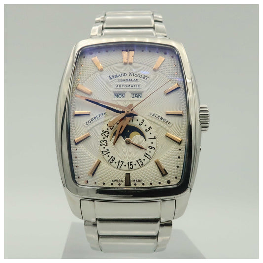 Front view of Armand Nicolet TM7 Men's Automatic Watch 9632A-AS-M9630-SDV