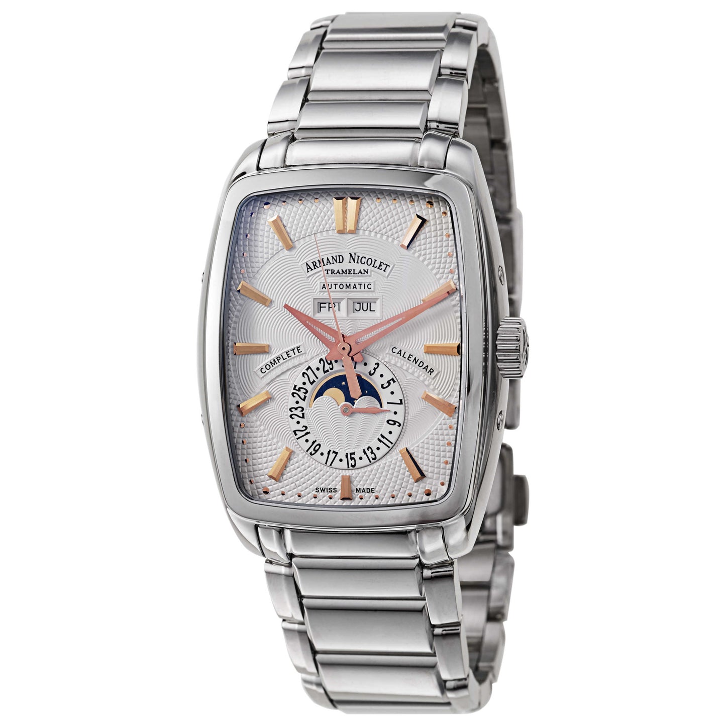 Front view of Armand Nicolet TM7 Men's Automatic Watch 9632A-AS-M9630