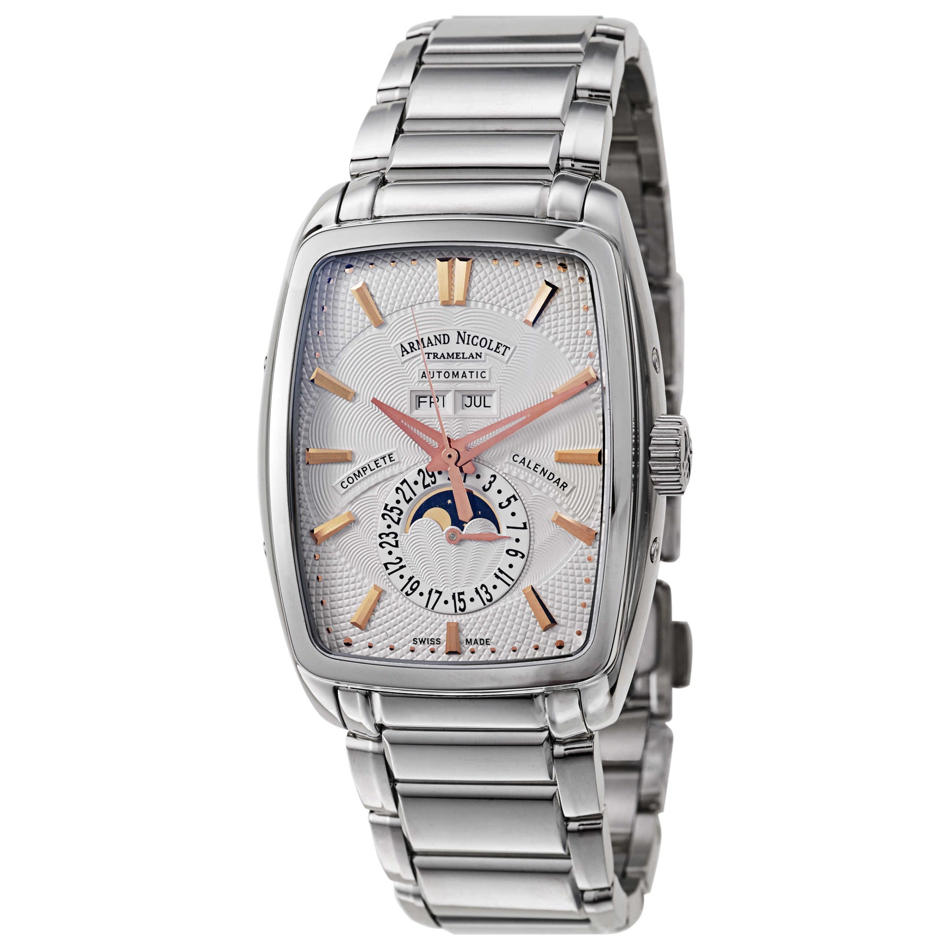Front view of Armand Nicolet TM7 Men's Automatic Watch 9632A-AS-M9630