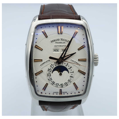 Front view of Armand Nicolet TM7 Men's Automatic Watch 9632A-AS-P968MR3-SDV
