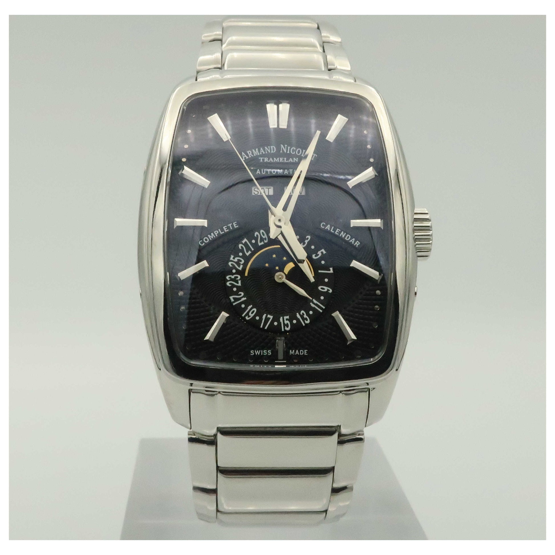 Front view of Armand Nicolet TM7 Men's Automatic Watch 9632A-NR-M9630-PO