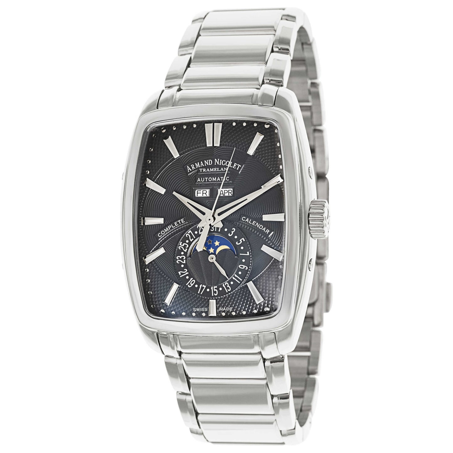 Front view of Armand Nicolet TM7 Men's Automatic Watch 9632A-NR-M9630