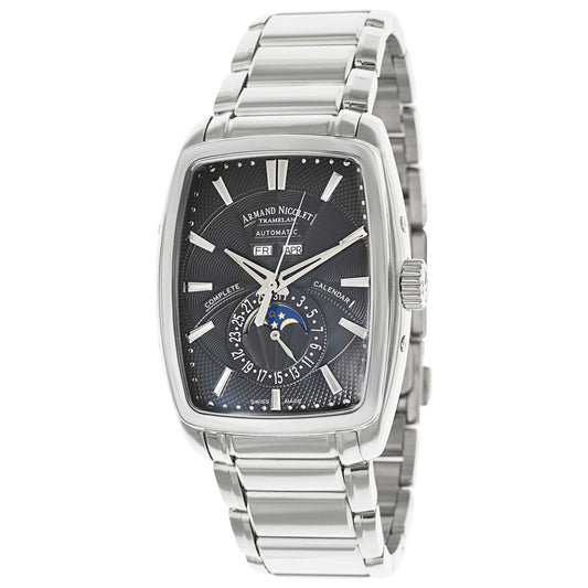 Front view of Armand Nicolet TM7 Men's Automatic Watch 9632A-NR-M9630