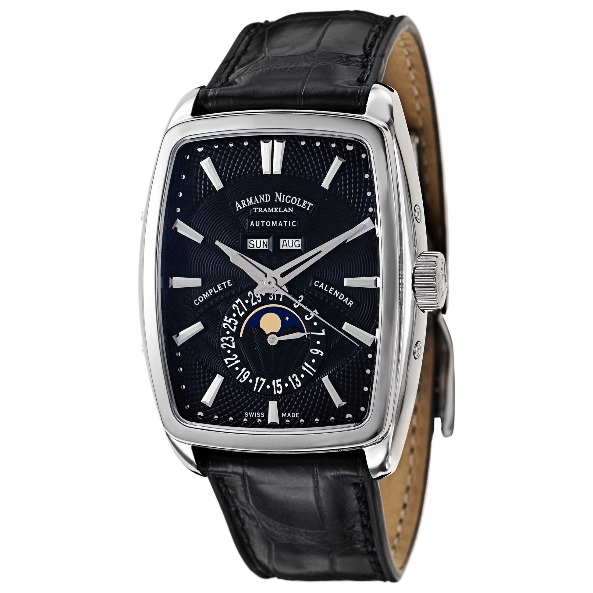 Front view of Armand Nicolet TM7 Men's Automatic Watch 9632A-NR-P968NR3