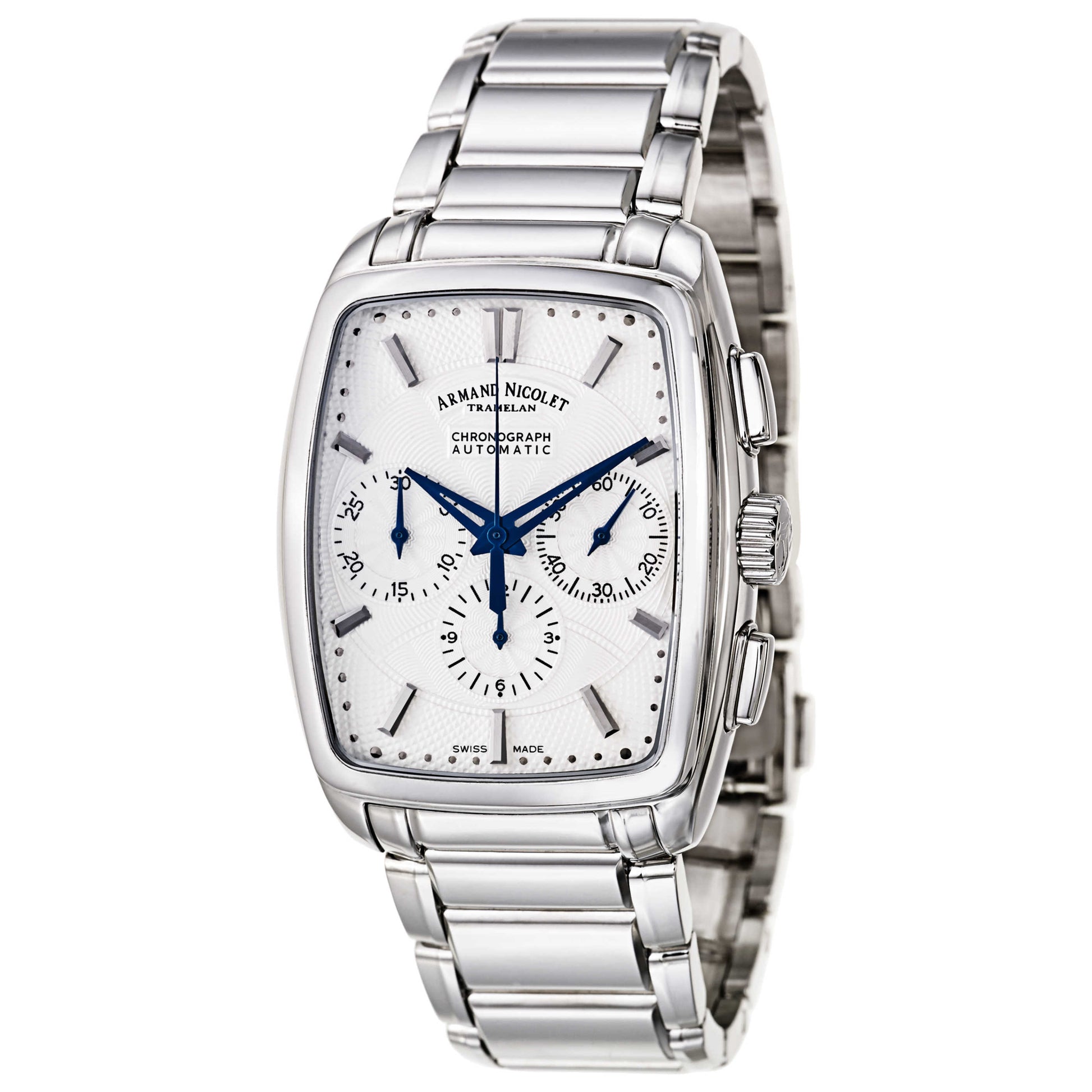 Front view of Armand Nicolet TM7 Men's Automatic Watch 9634A-AG-M9630