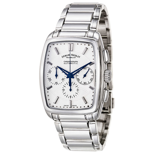 Front view of Armand Nicolet TM7 Men's Automatic Watch 9634A-AG-M9630