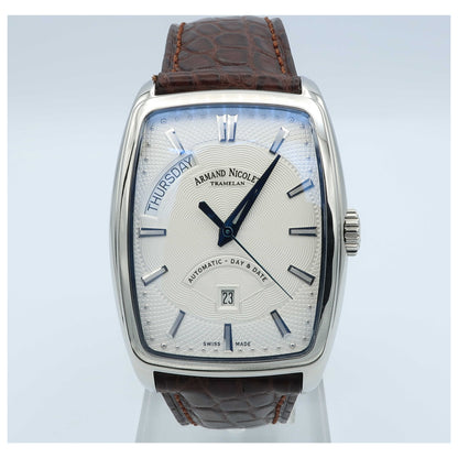 Front view of Armand Nicolet TM7 Men's Automatic Watch 9636A-AG-P968MR3-SD