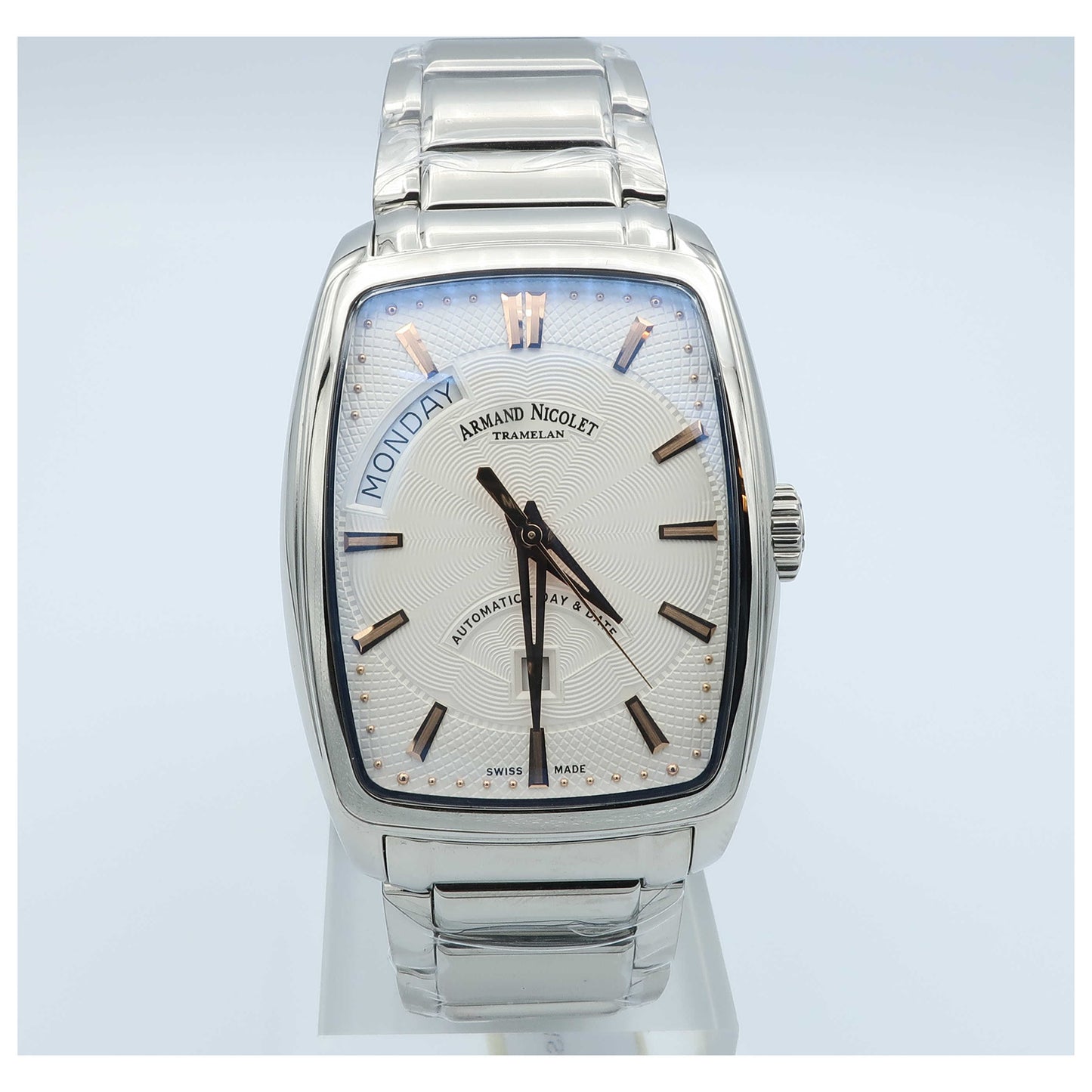 Front view of Armand Nicolet TM7 Men's Automatic Watch 9636A-AS-M9636-SD