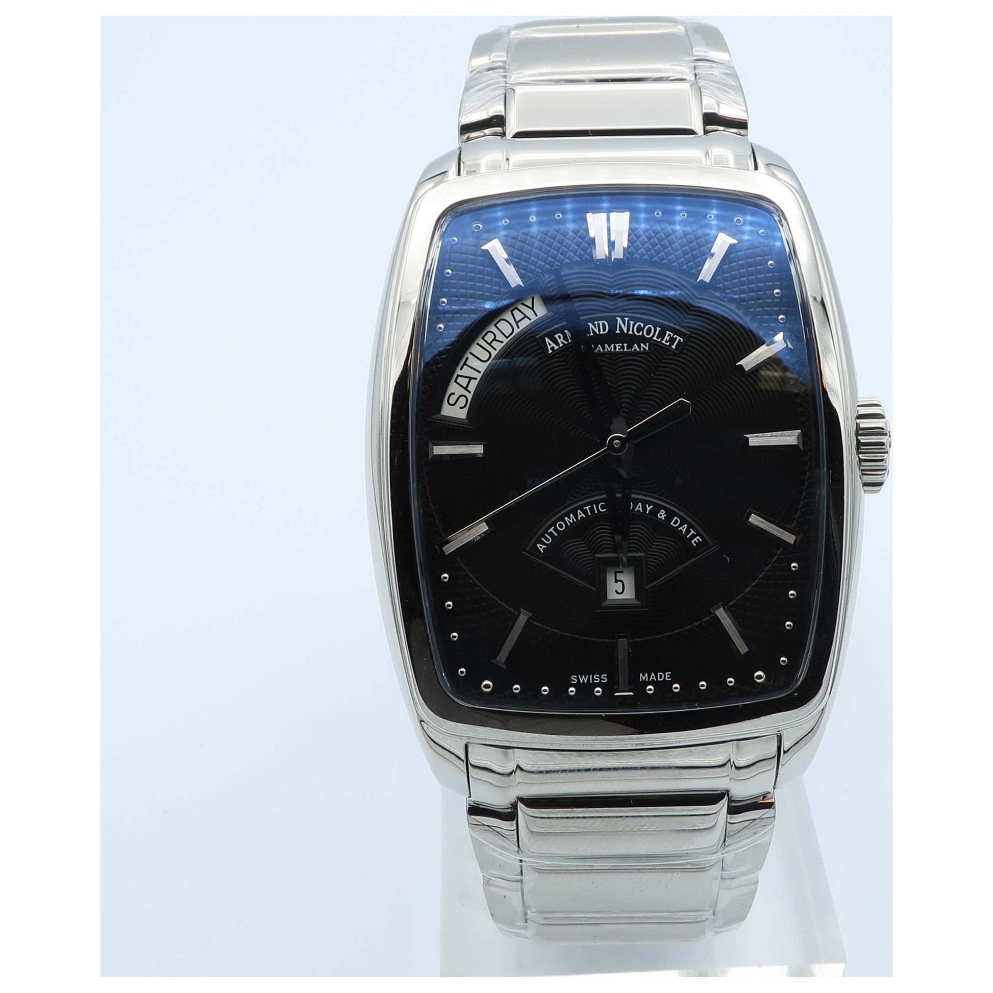 Front view of Armand Nicolet TM7 Men's Automatic Watch 9636A-NR-M9636-SD