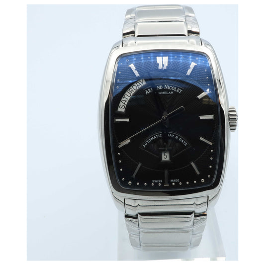 Front view of Armand Nicolet TM7 Men's Automatic Watch 9636A-NR-M9636-SD
