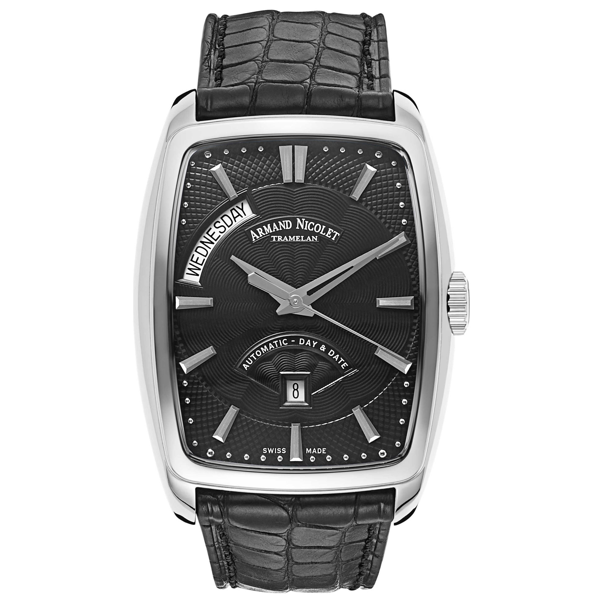 Front view of Armand Nicolet TM7 Men's Automatic Watch 9636A-NR-P968NR3