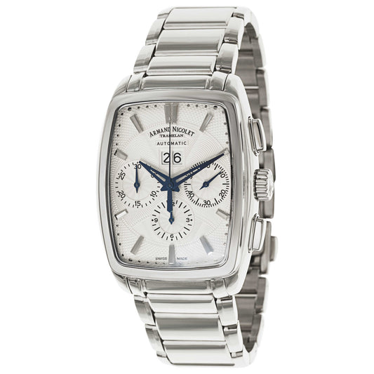 Front view of Armand Nicolet TM7 Men's Automatic Watch 9638A-AG-M9630