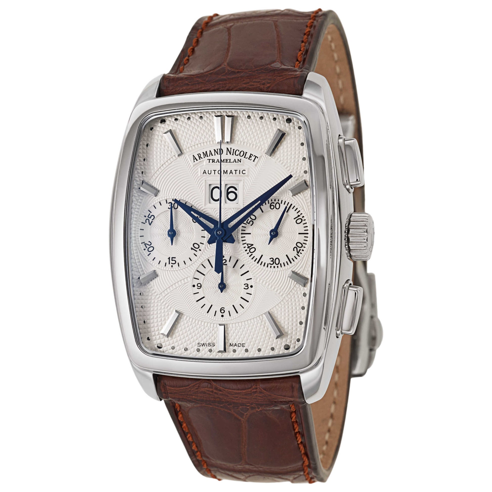 Front view of Armand Nicolet TM7 Men's Automatic Watch 9638A-AG-P968MR3