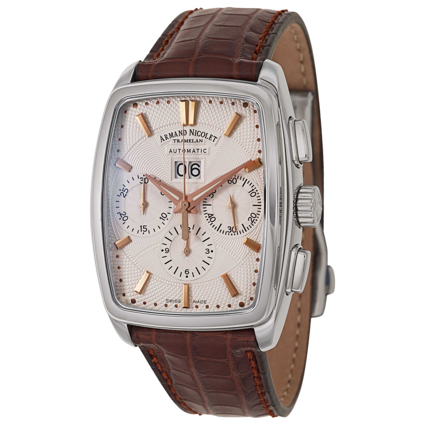 Front view of Armand Nicolet TM7 Men's Automatic Watch 9638A-AS-P968MR3