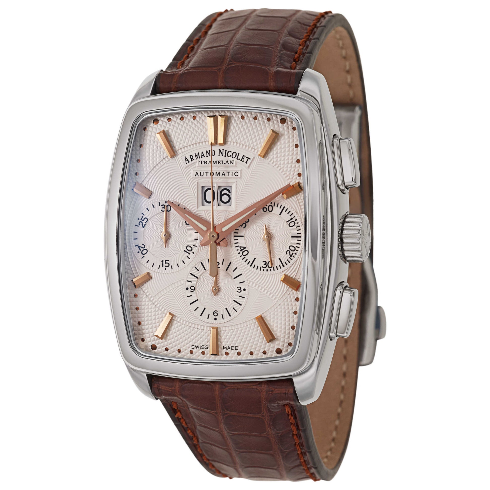 Front view of Armand Nicolet TM7 Men's Automatic Watch 9638A-AS-P968MR3