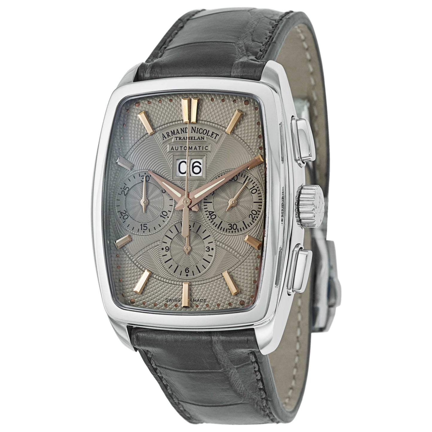 Front view of Armand Nicolet TM7 Men's Automatic Watch 9638A-GS-P968GR3