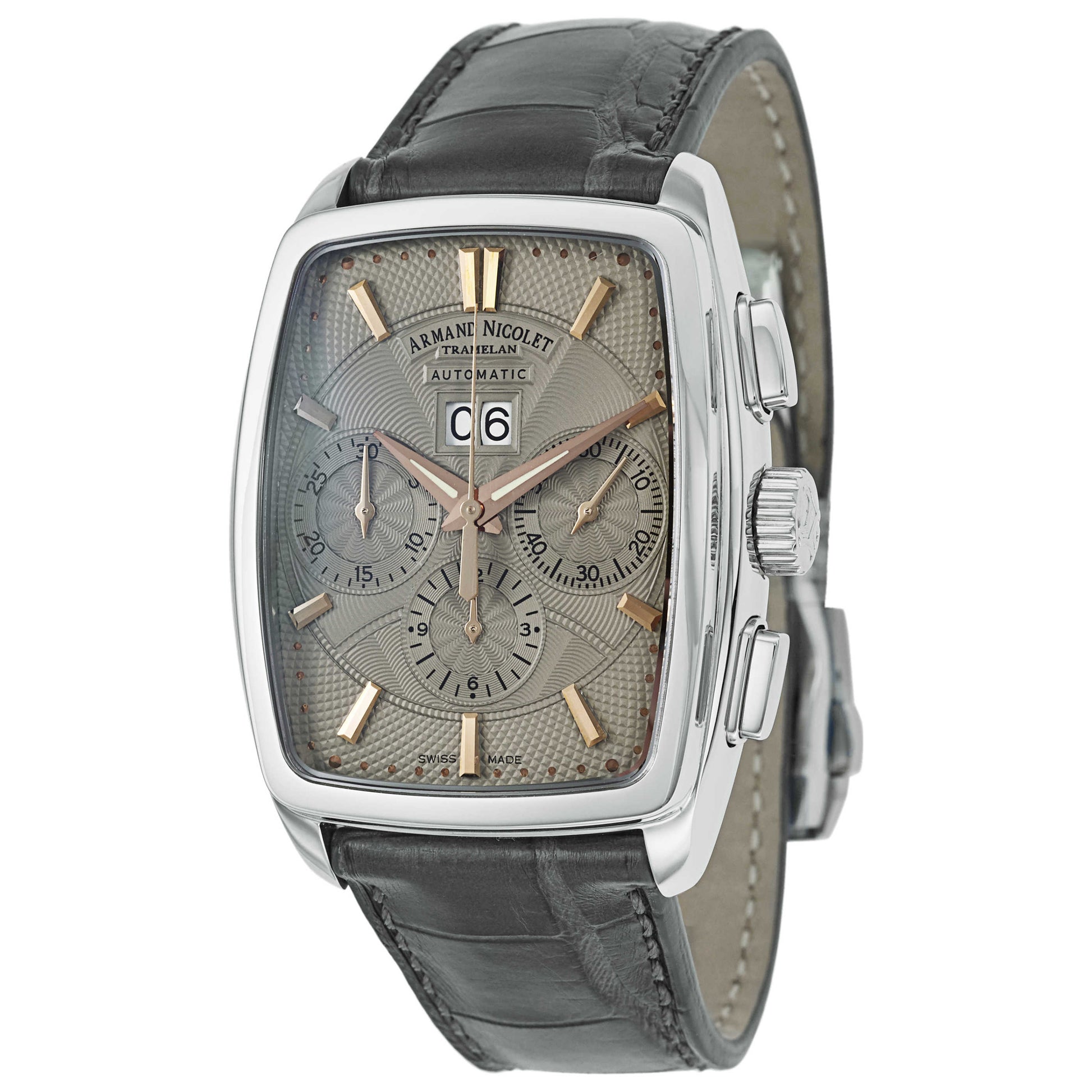 Front view of Armand Nicolet TM7 Men's Automatic Watch 9638A-GS-P968GR3