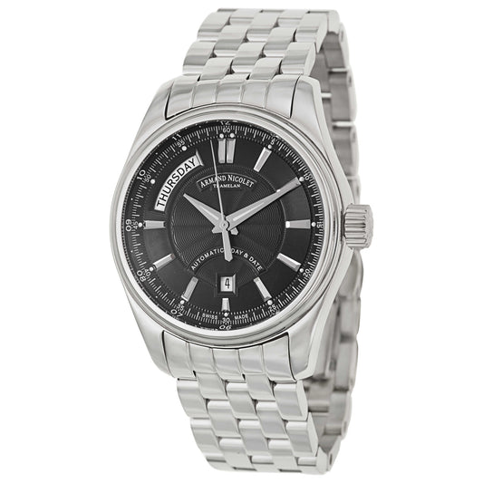 Front view of Armand Nicolet M02 Men's Automatic Watch 9641A-2-NR-M9140