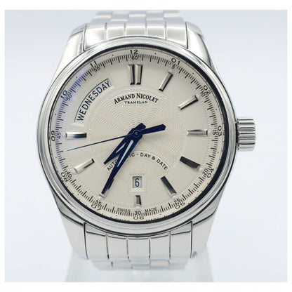 Front view of Armand Nicolet M02 Men's Automatic Watch 9641A-AG-M9140-SD2