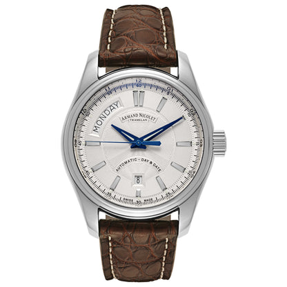 Front view of Armand Nicolet M02 Men's Automatic Watch 9641A-AG-P974MR2