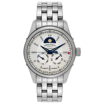 Front view of Armand Nicolet M02 Men's Automatic Watch 9642B-AS-M9140
