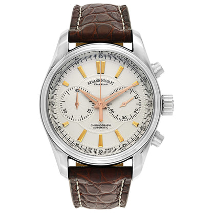 Front view of Armand Nicolet M02 Men's Automatic Watch 9644A-AS-P974MR2