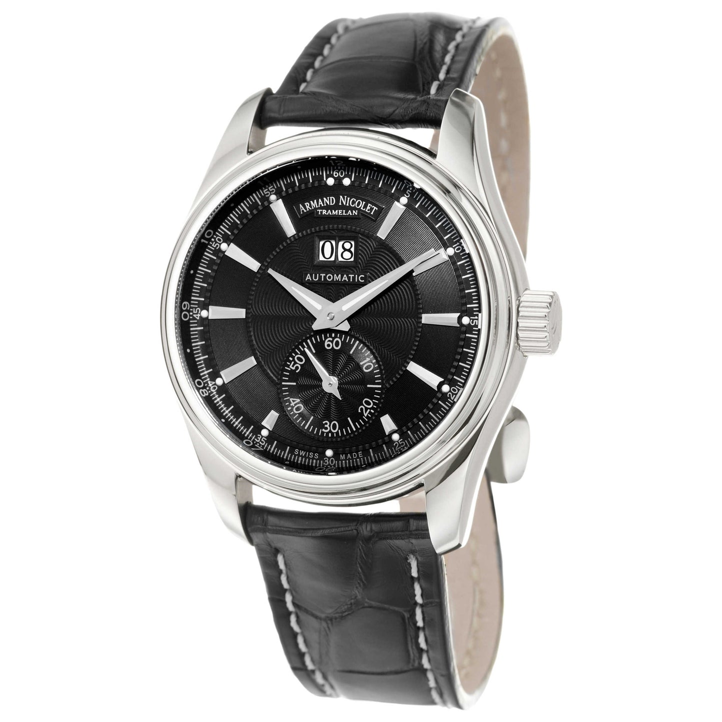 Front view of Armand Nicolet M02 Men's Automatic Watch 9646A-NR-P961NR2