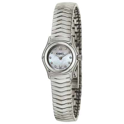 Front view of Ebel Classic Wave Women's Swiss Quartz (Battery-Powered) Watch 9656F01-9725