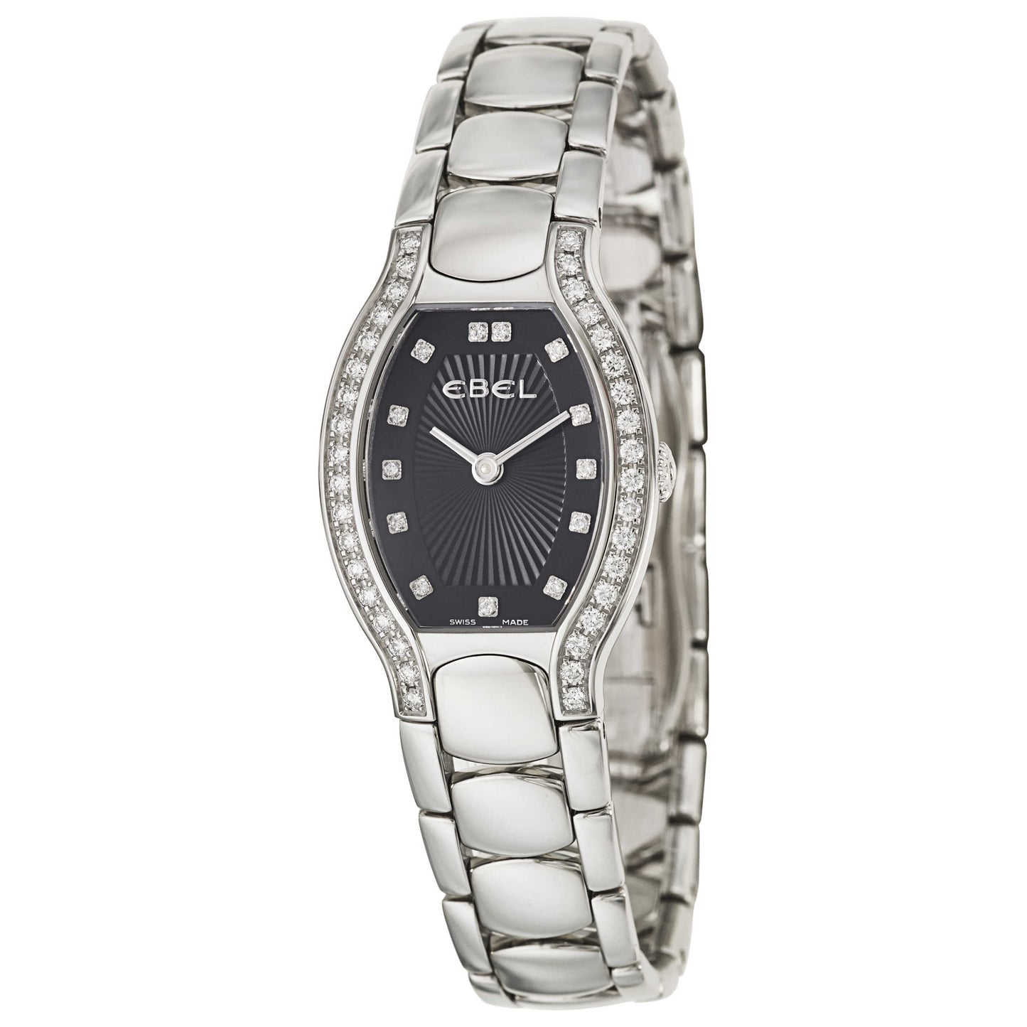 Front view of Ebel Beluga Tonneau Women's Swiss Quartz (Battery-Powered) Watch 9656G28-591070