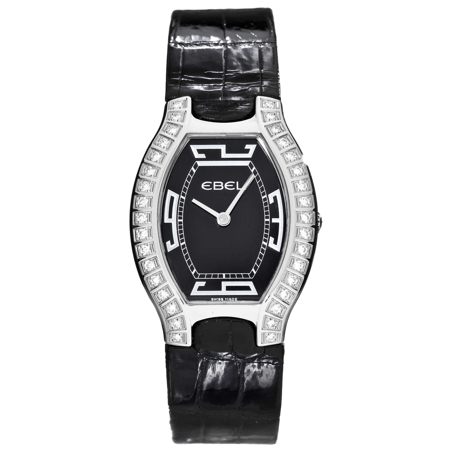 Front view of Ebel Beluga Tonneau Women's Swiss Quartz (Battery-Powered) Watch 9656G38-512035206