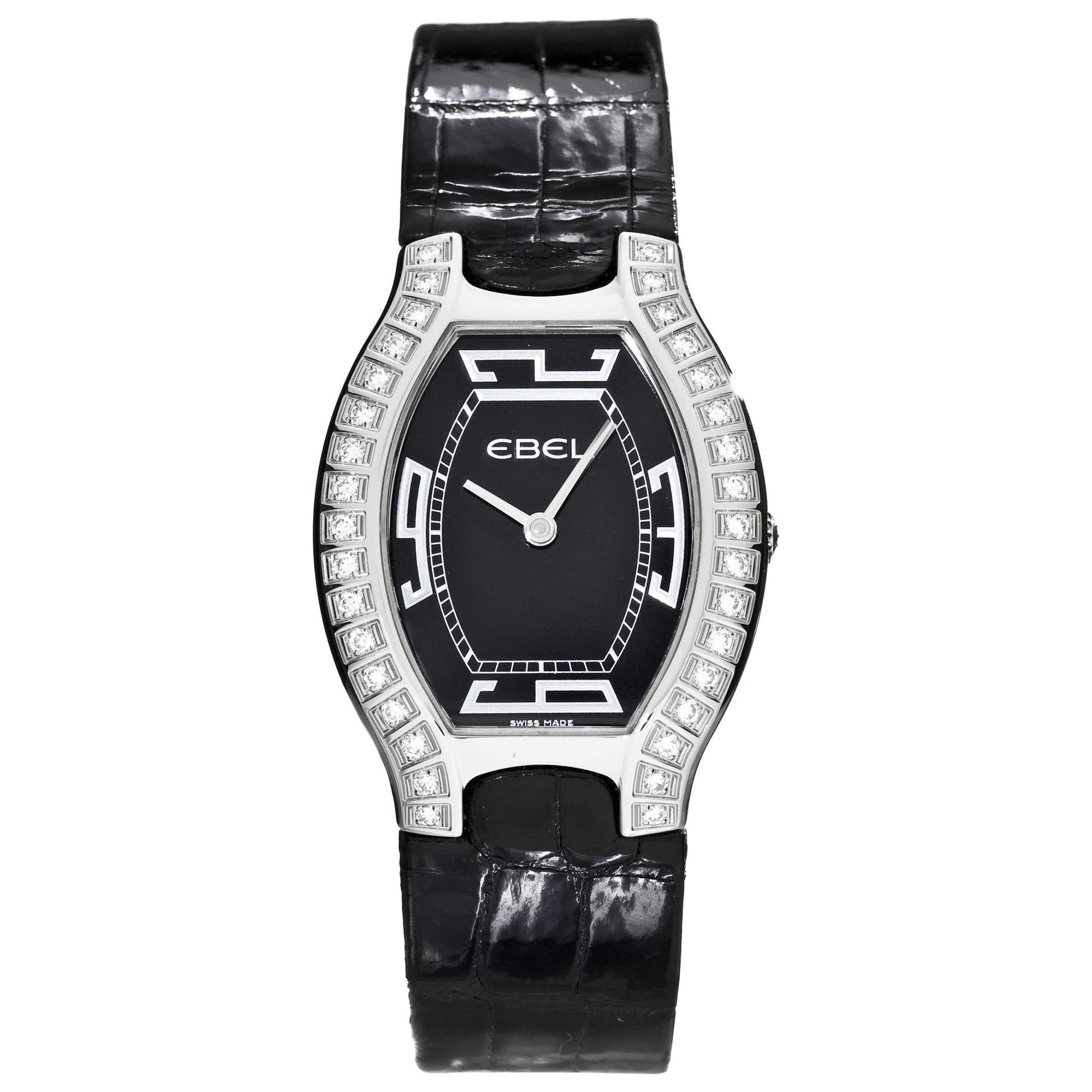 Front view of Ebel Beluga Tonneau Women's Swiss Quartz (Battery-Powered) Watch 9656G38-512035206