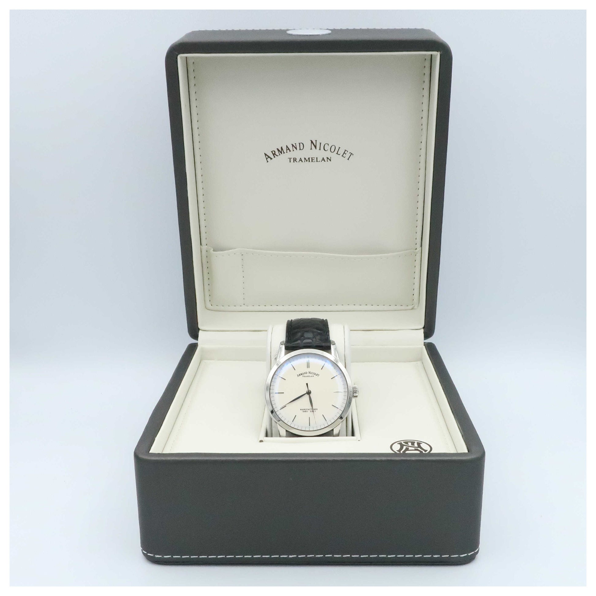 Armand Nicolet L10 Men's Manual-Wind Watch 9670A-AG-P670NR1-SD - Image #6