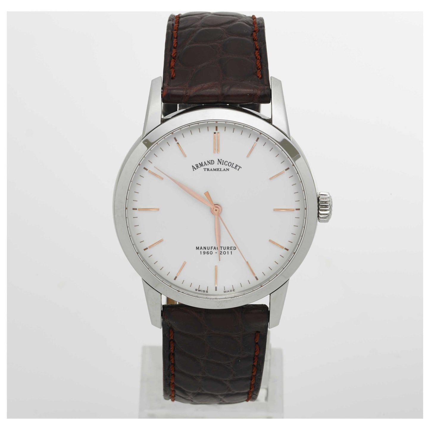 Front view of Armand Nicolet L10 Men's Manual-Wind Watch 9670A-AS-P670MR1-PO