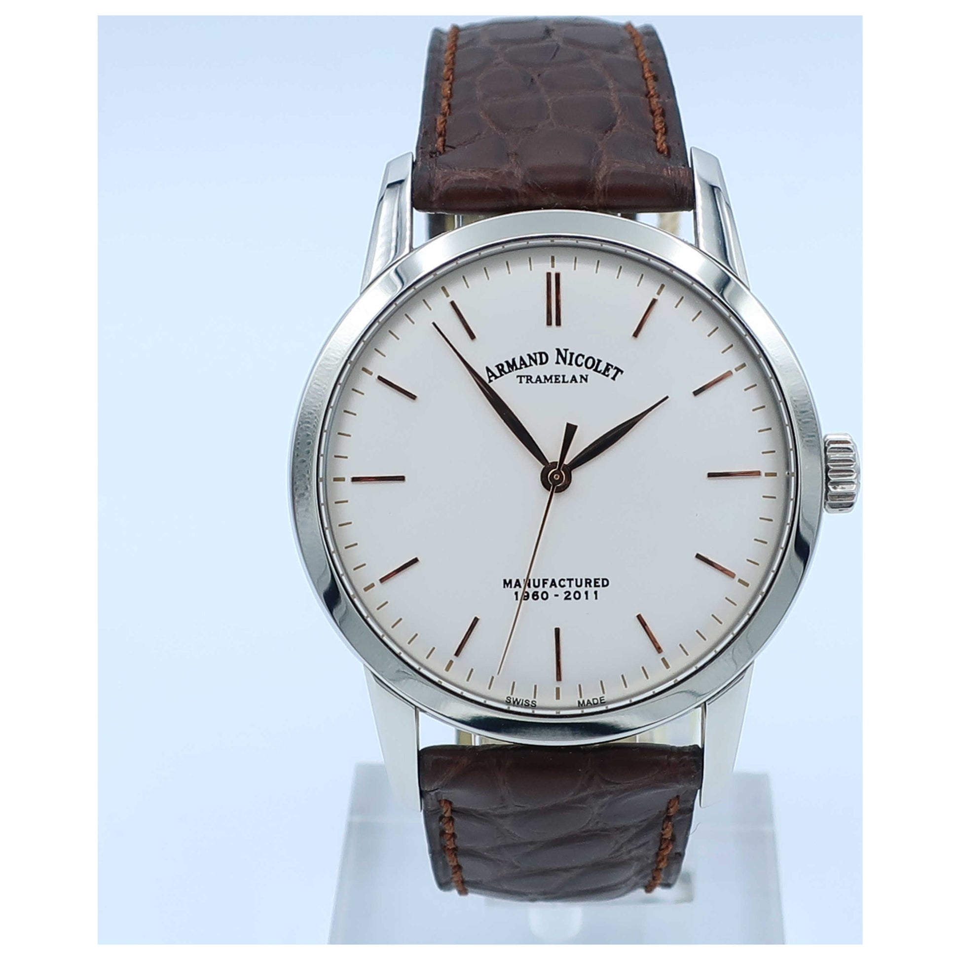 Front view of Armand Nicolet L10 Men's Manual-Wind Watch 9670A-AS-P670MR1-SD