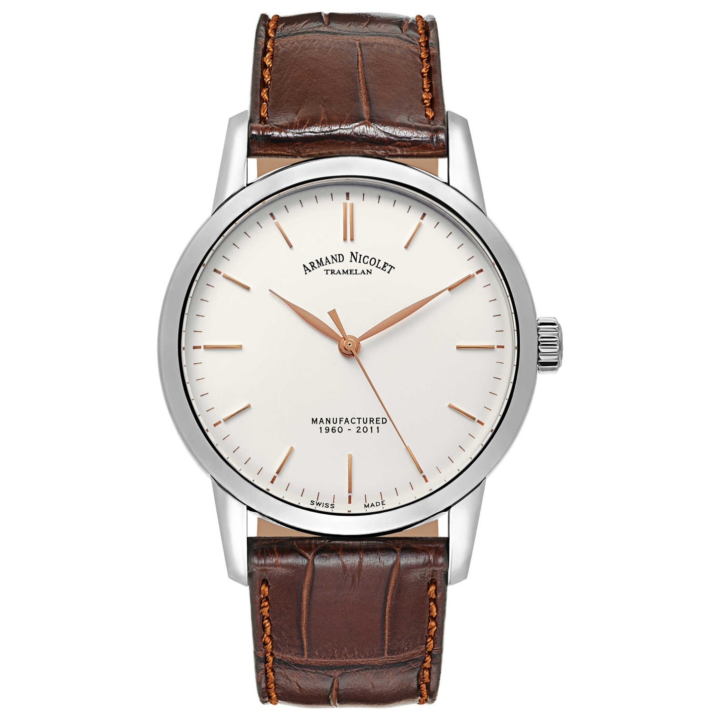 Front view of Armand Nicolet L10 Men's Manual-Wind Watch 9670A-AS-P670MR1